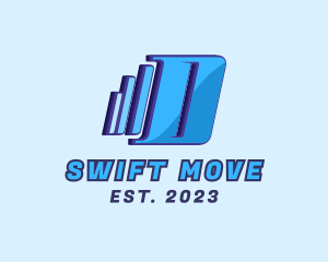 Modern Moving Letter D Business logo