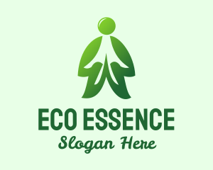 Green Eco Man logo design