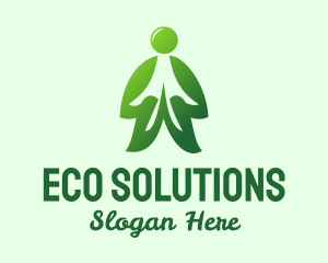 Green Eco Man logo design