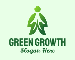 Green Eco Man logo design