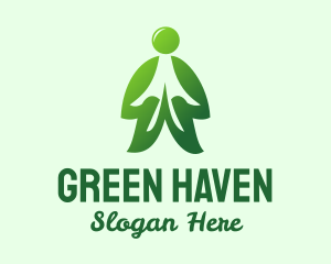 Green Eco Man logo design