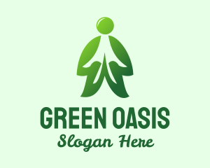 Green Eco Man logo design