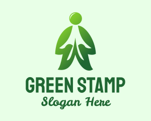 Green Eco Man logo design