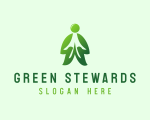 Green Eco Man logo design