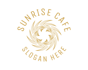 Sun Grass Emblem logo design