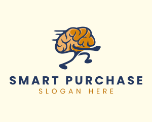 Running Smart Brain logo design