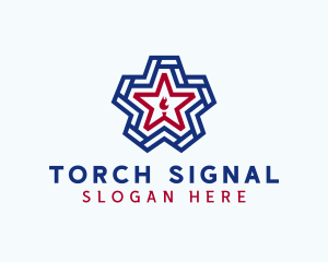 Patriotic Star Torch logo