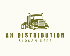 Freight Trailer Truck Transport logo design