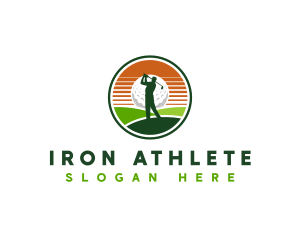 Golfer Athlete Tournament logo design