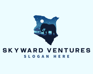 Kenya Wild Elephant logo design