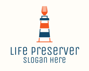 Fork Lighthouse Restaurant  logo design