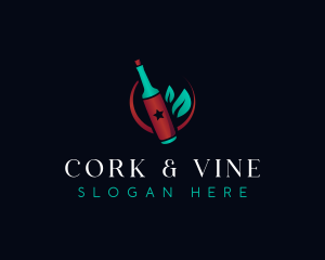 Wine Bottle Drink logo design