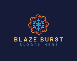 Snowflake Fire Temperature  logo design