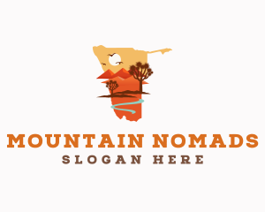 Namibia Desert Map logo design