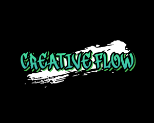 Urban Graffiti Paintbrush logo design