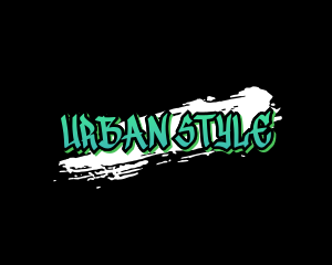 Urban Graffiti Paintbrush logo design