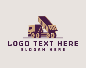 Dump Truck Construction Logo