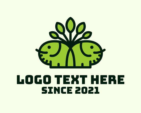 Organic Cute Elephant logo