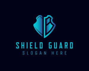Shield Defense Letter B logo