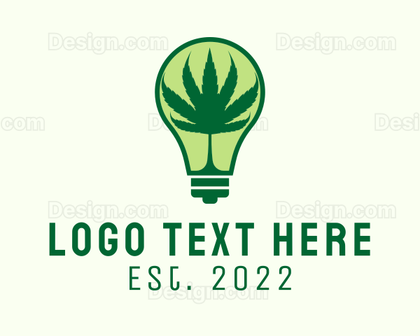 Cannabis Light Bulb Logo