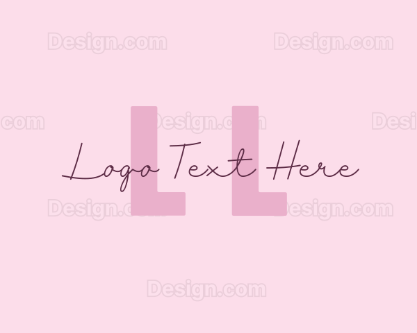 Feminine Beauty Salon Cosmetics Logo