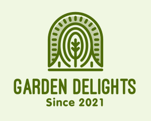 Green Natural Tree Park logo design