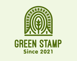 Green Natural Tree Park logo design