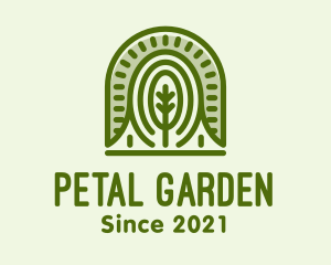 Green Natural Tree Park logo design