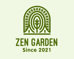 Green Natural Tree Park logo design