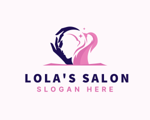 Woman Hair Salon Beauty logo design