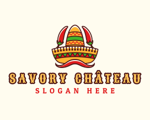 Mexican Sombrero Restaurant logo design