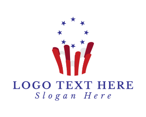 American Flag Surfer Logo