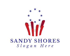 American Flag Surfer logo design