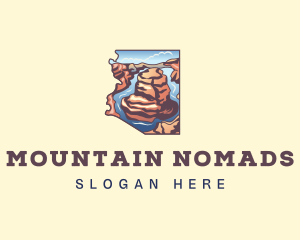 Arizona Canyon Mountain logo design