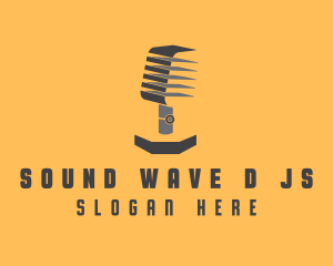 Simple Retro Microphone logo design