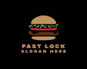 Fast Food Hamburger logo design