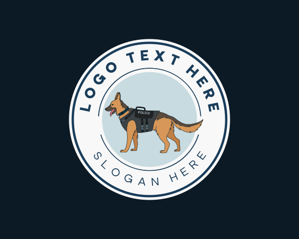 Police Dog logo example 1