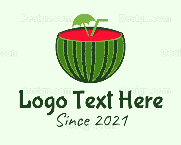 Sliced Watermelon Drink Logo