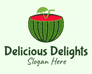 Sliced Watermelon Drink Logo