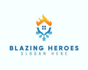 Fire Snowflake House Hvac logo