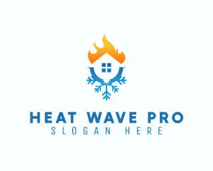 Fire Snowflake House Hvac logo