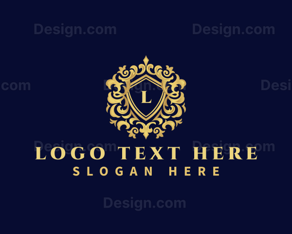 Flourish Decorative Shield Logo