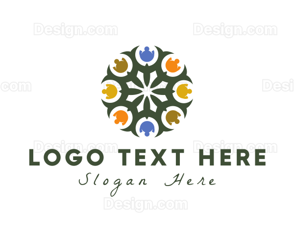 Floral Mosaic Mandala Logo