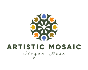 Floral Mosaic Mandala logo