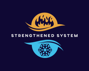 Ice Fire Cooling System logo design