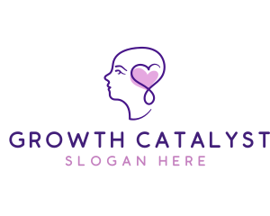 Mental Health Heart Therapy logo design