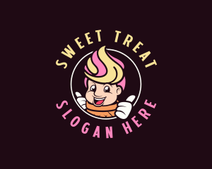 Ice Cream Gelato Boy logo design