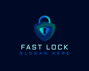 Padlock Shield Security logo design