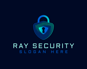 Padlock Shield Security logo design