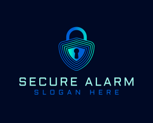 Padlock Shield Security logo design